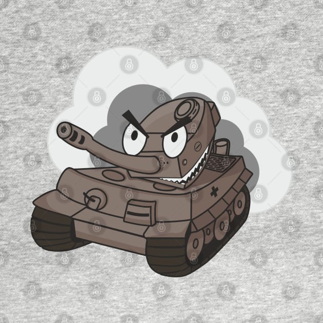 Cartoon German tank Panzer 6 " Tiger" by FAawRay